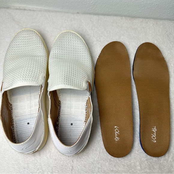 Olukai Women's Pehuea Slip-On Shoes Mesh Breathable White/Cream Sneakers Size 8 - Picture 10 of 15